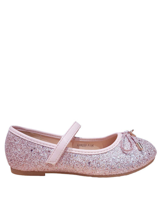 Primi passi Kids Ballerinas with Hoop & Loop Closure Pink