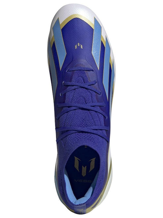 adidas X Crazyfast Elite Messi Football Shoes with Cleats Lucid Blue / Blue Burst / Cloud White