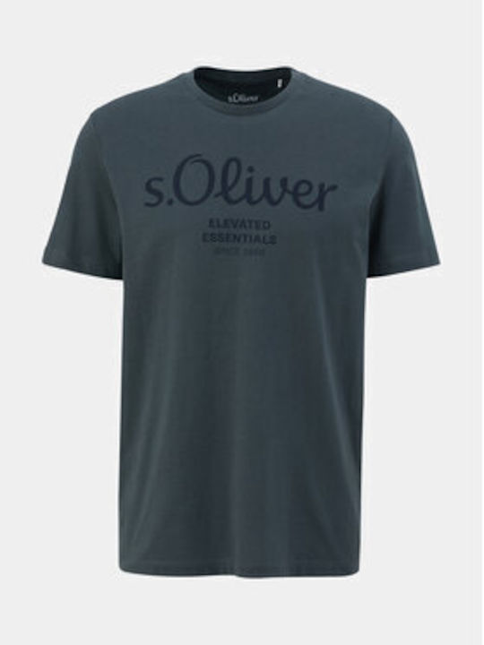 S.Oliver Men's Short Sleeve Blouse Gray