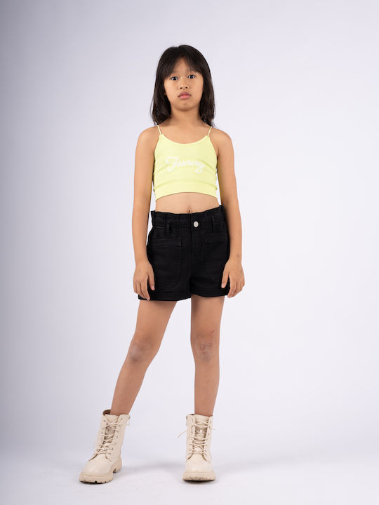 Evita Kids' Crop Top Sleeveless Yellow neon