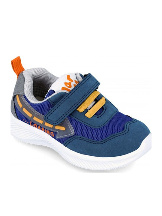 Παιδικά Sneakers με Σκρατς & Φωτάκια Μπλε