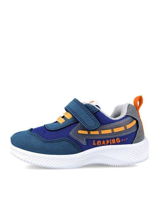 Παιδικά Sneakers με Σκρατς & Φωτάκια Μπλε