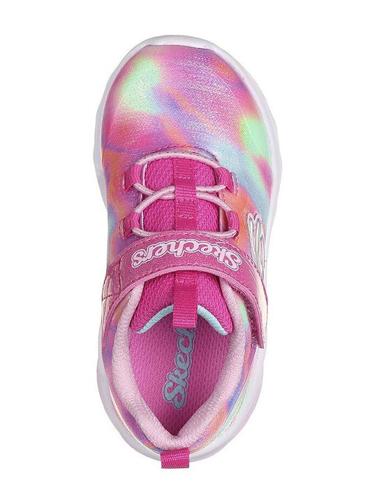 Skechers Kids Sneakers Bungee Strap Sneaker W with Scratch Pink