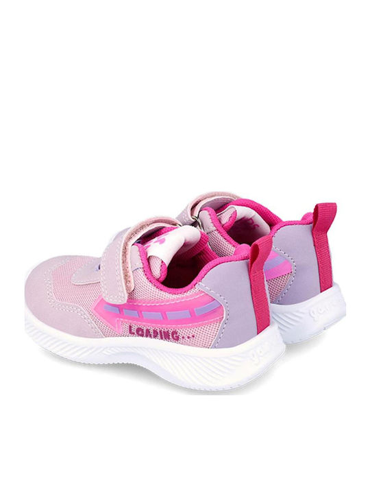 Παιδικά Sneakers με Σκρατς & Φωτάκια Ροζ