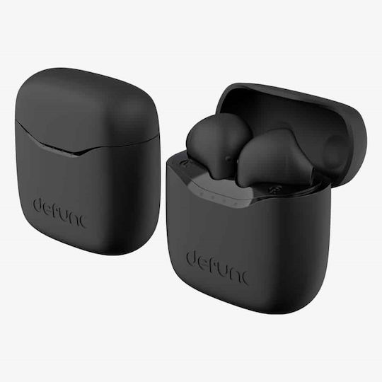 Defunc True Lite Earbud Bluetooth Handsfree Ακουστικά με Αντοχή στον Ιδρώτα και Θήκη Φόρτισης Μαύρα