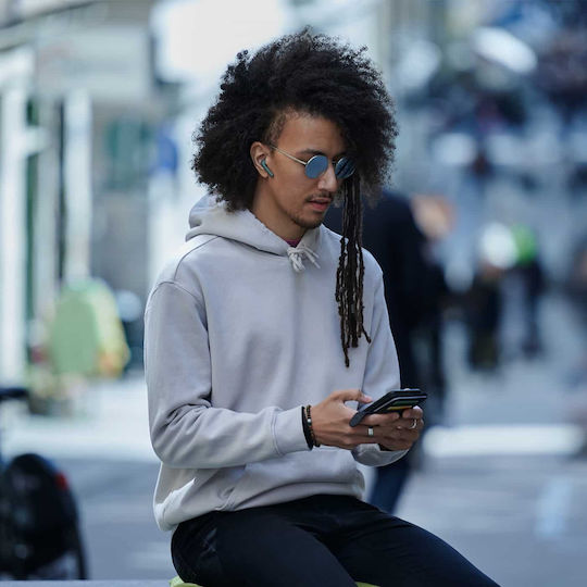 Defunc True Lite Earbud Bluetooth Handsfree Ακουστικά με Αντοχή στον Ιδρώτα και Θήκη Φόρτισης Μπλε