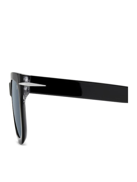 David Beckham Men's Sunglasses with Black Plastic Frame and Blue Lens DB 7118/S 7C5/KU