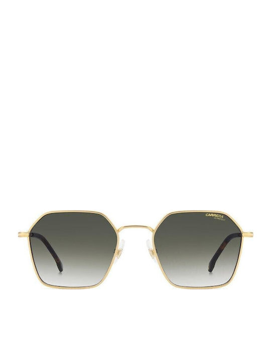 Carrera Men's Sunglasses with Gold Metallic Frame and Grey Gradient Lens 334/S AOZ/9K