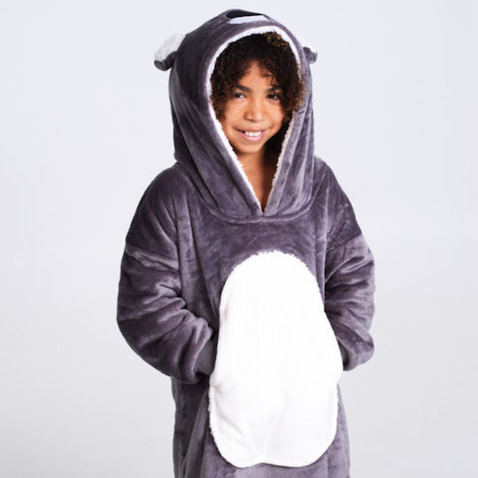 Noxxiez Κουβέρτα Fleece Γκρι 50x80εκ.