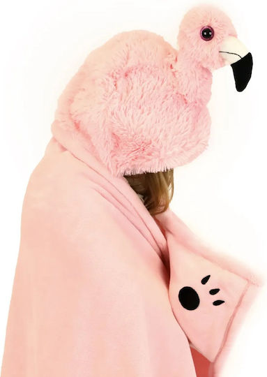 Noxxiez Κουβέρτα Fleece Ροζ 100x130εκ.