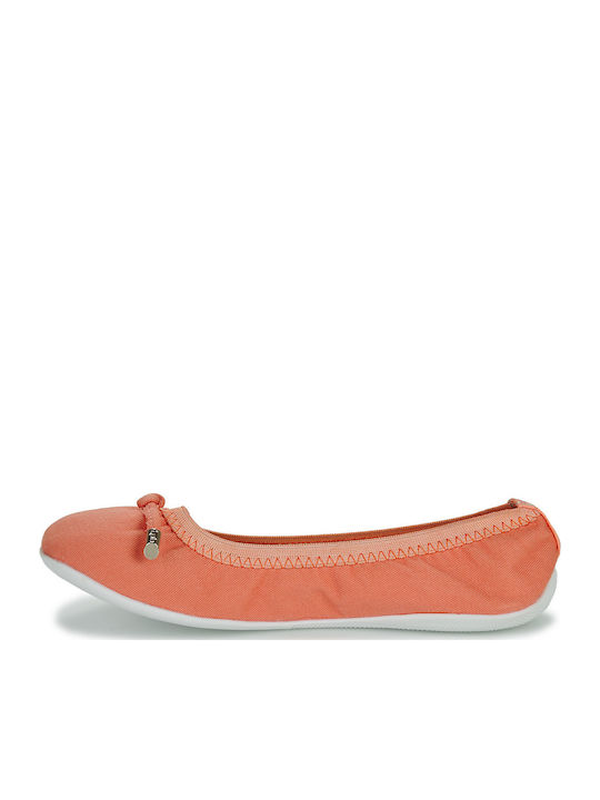 Damen Ballerinas in Orange Farbe
