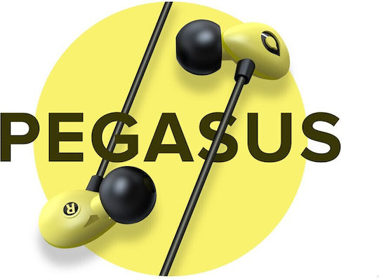 Pegasus 6854455878 In-ear Handsfree Headphones with Connector 3.5mm Yellow