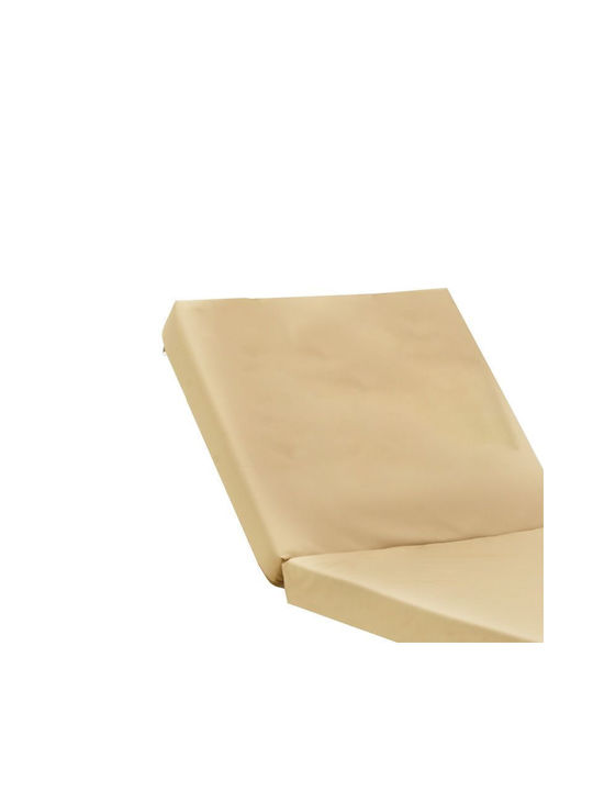 Pakketo Waterproof Sunbed Cushion with Backrest Sadie Beige 65x185cm