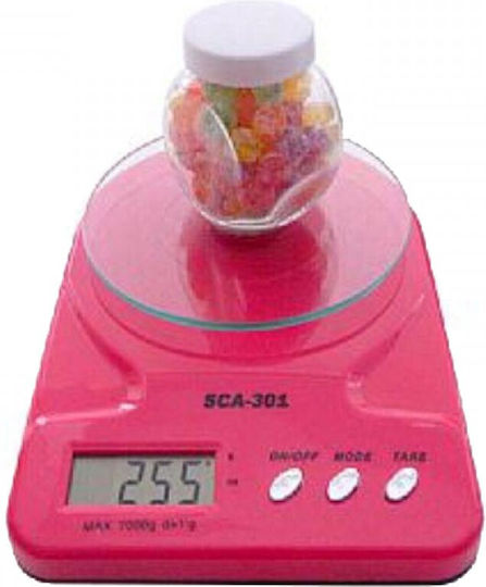 Sca-301 Дигитална Кухненска Везна до 7 кг Фуксия