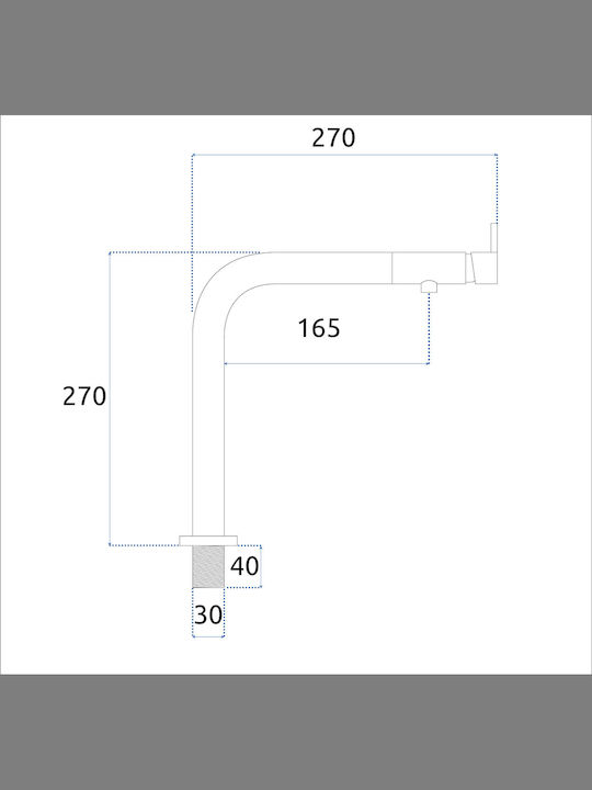 Rea Kitchen Faucet Counter Silver