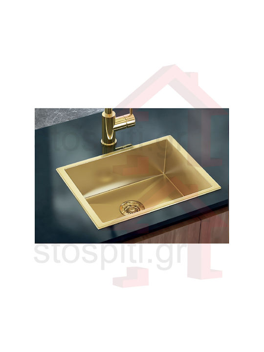 Karag Drop-In Spüle Inox Gebürstet B60xT45cm Gold