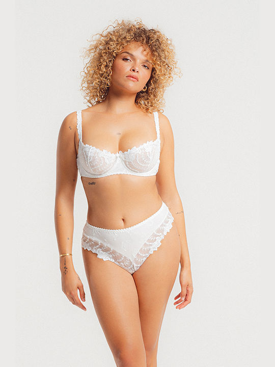 Louisa Bracq Balconette Balconette Bra without Padding Underwire Beige