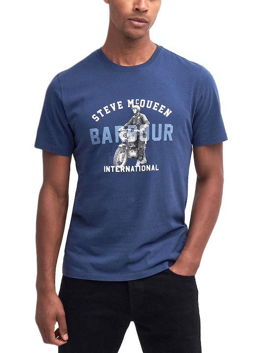 Barbour Ανδρικό T-shirt Κοντομάνικο Navy Μπλε