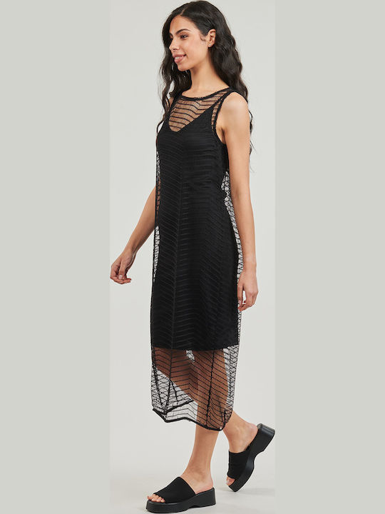 Sommer Midi Kleid Schwarz
