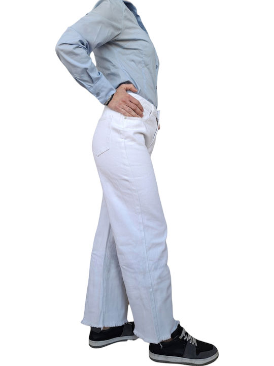 Remix Women's Fabric Trousers White