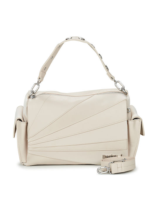 Leather Women's Bag Shoulder Beige