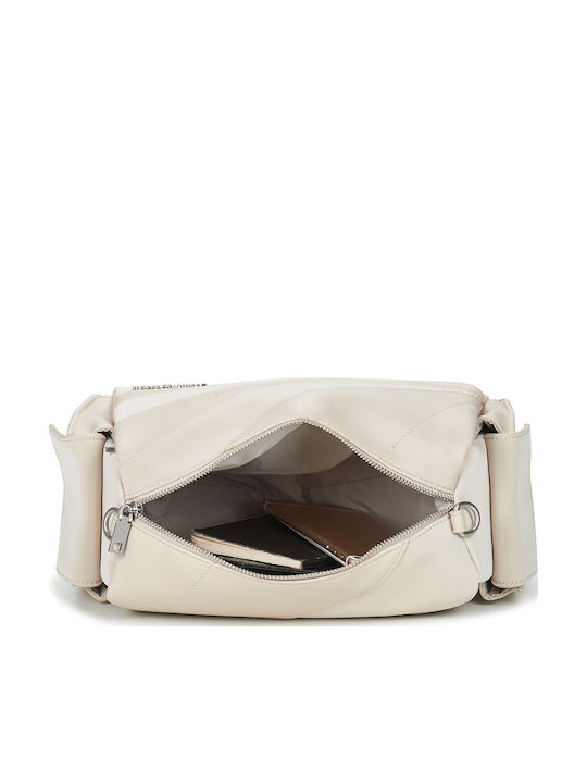 Leather Women's Bag Shoulder Beige