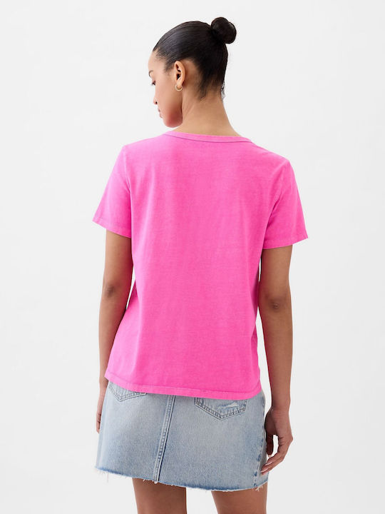 GAP Short Sleeve Women's Summer Blouse Pink