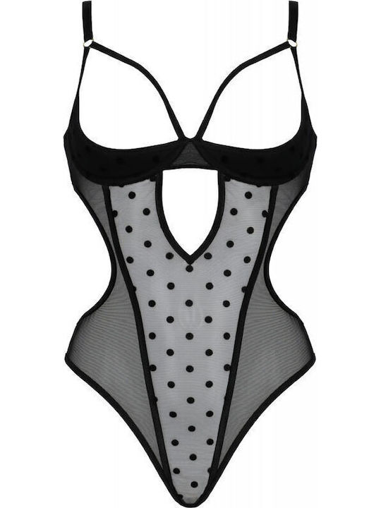 Passion Sexy Bodysuit Negru