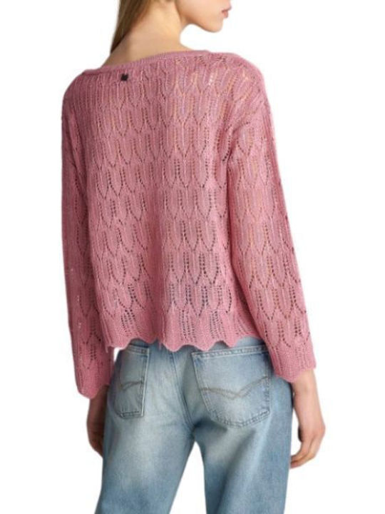 Attrattivo Women's Long Sleeve Sweater Pink