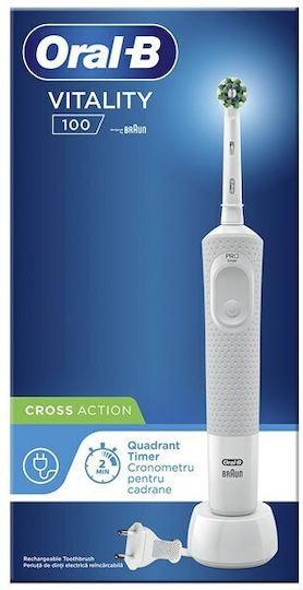 Oral-B Vitality 100 Cross Action Electric Toothbrush with Timer Gray