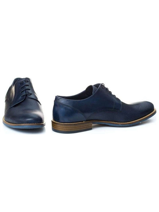 Prima Men's Leather Casual Shoes Blue