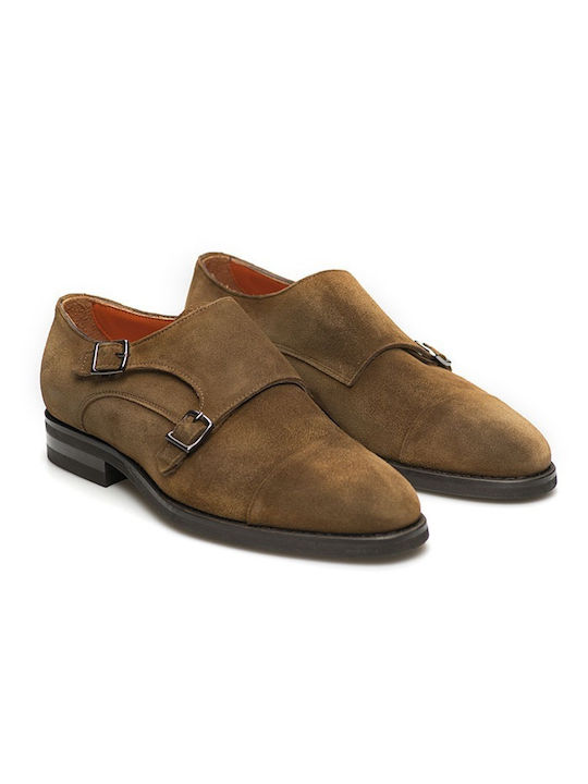 Perlamoda Men's Monk Shoes Brown