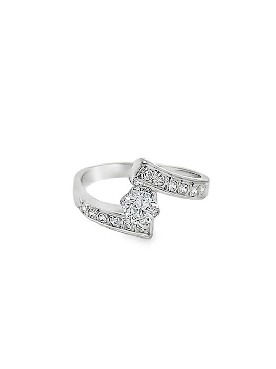 Xryseio Single Stone from White Gold 14K