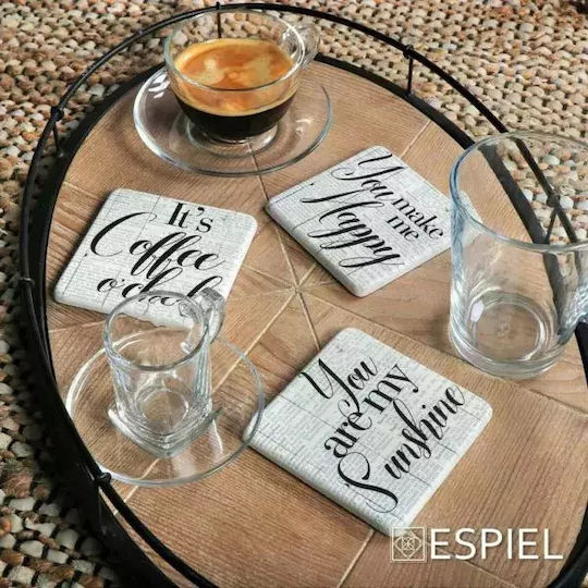Espiel Happy Сувенир Керамика Бял 9.5x9.5см 6бр Espiel Happy Сувенир Керамика Бял 9.5x9.5см 6бр
