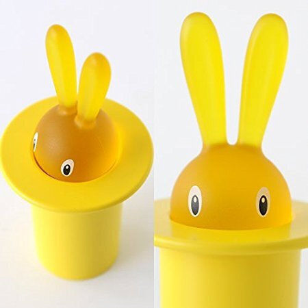 Alessi Θήκη για Οδοντογλυφίδες Magic Bunny Πλαστική 7x7x14εκ. Κίτρινη