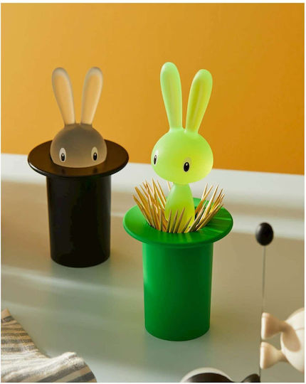 Alessi Magic Bunny Toothpicks Case Plastic 7x7x14cm Green