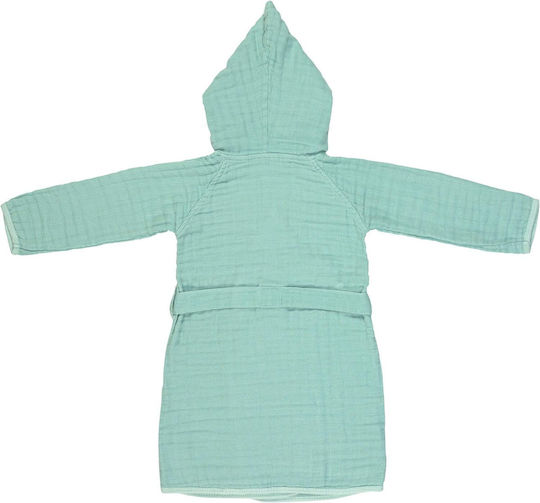 Laessig Kids Bathrobe Green with Hood
