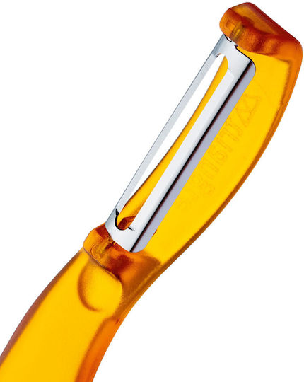 Triangle Fruit and Vegetable Peeler and Cleaner with Julienne Blade Stainless Steel Orange