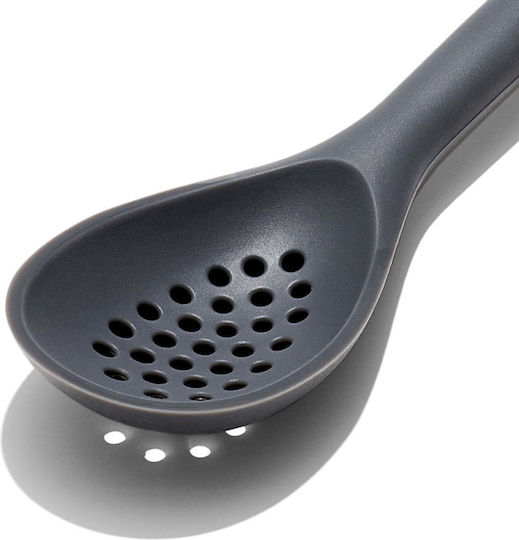 OXO Shallow Kitchen Spoon Made of Gray Silicone 32.4cm