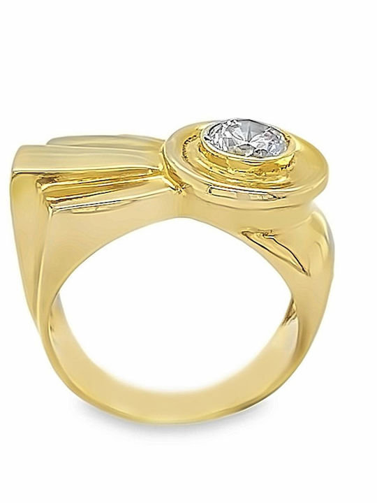 Xryseio Ring with Zircon made of Gold 14K