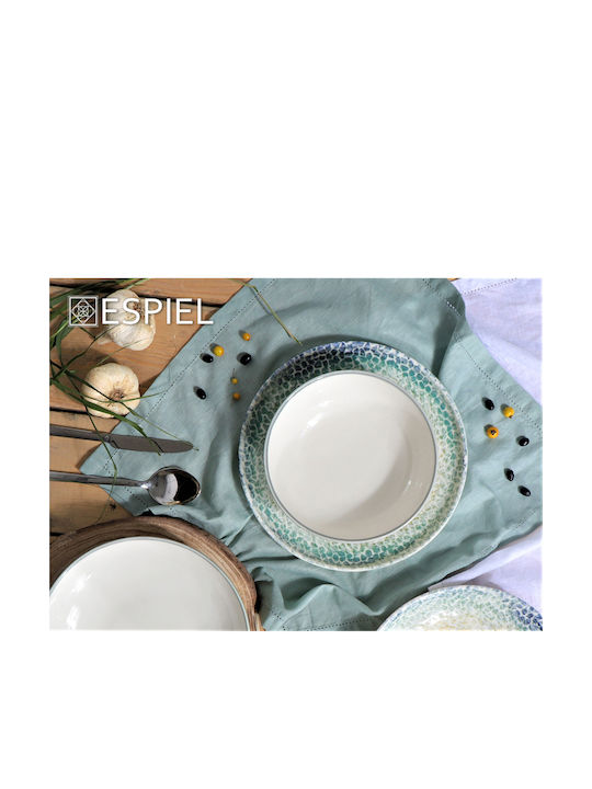 Espiel Nautica Ceramic Salad Bowl White 19x19x6cm