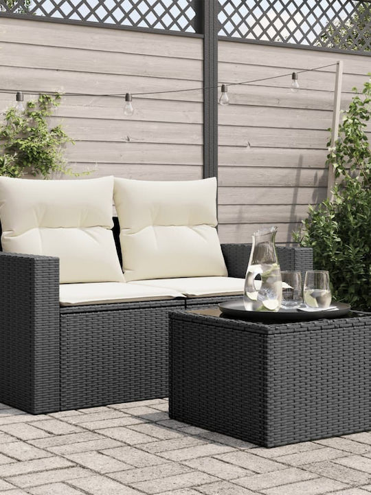 Tisch für kleine Außenbereiche Stabil Black 55x55x37cm
