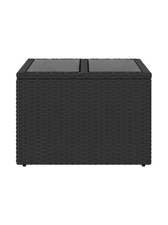 Tisch für kleine Außenbereiche Stabil Black 55x55x37cm