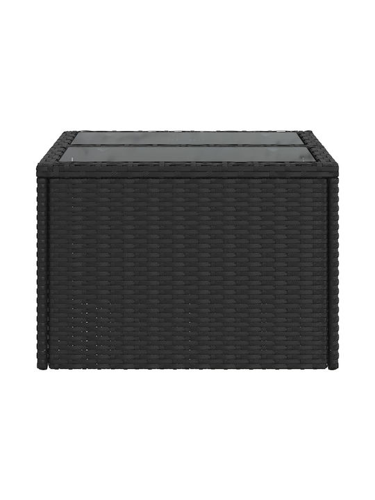 Tisch für kleine Außenbereiche Stabil Black 55x55x37cm