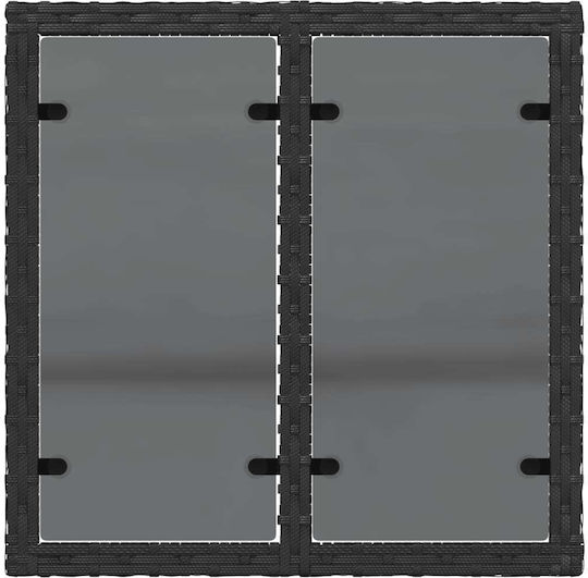 Tisch für kleine Außenbereiche Stabil Black 55x55x37cm