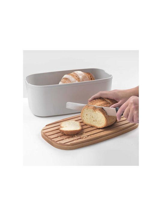 Metaltex Bread Box with Lid Plastic White 35x20x14cm