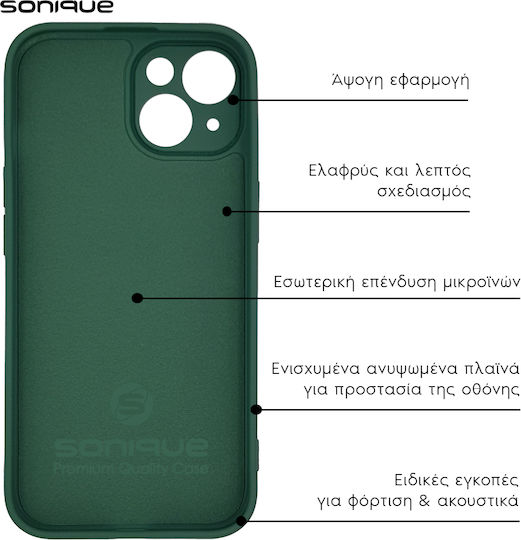 Sonique Umschlag Rückseite Silikon Grün (Xiaomi Redmi Note 13 Pro 5G / Poco X6 5G)