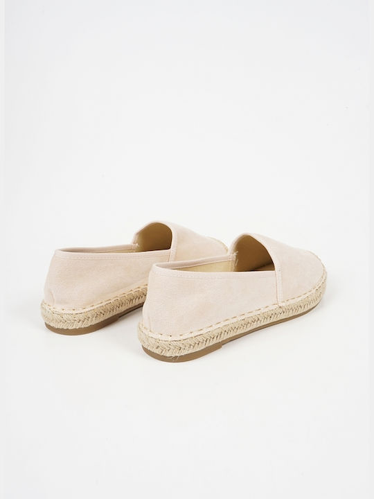 Piazza Shoes Suede Γυναικείες Εσπαντρίγιες σε Μπεζ Χρώμα