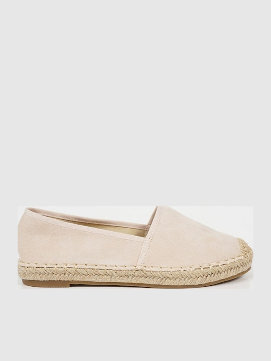 Suede Γυναικείες Εσπαντρίγιες σε Μπεζ Χρώμα