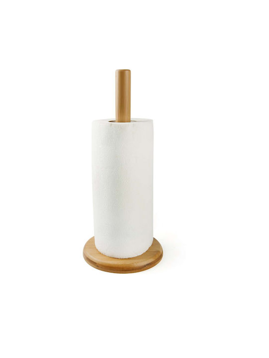 Excelsa Βάση για Χαρτί Κουζίνας Ξύλινη Μπεζ 14x14cm 63240